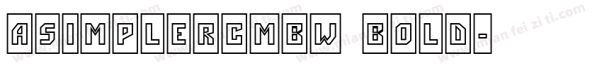 aSimplerCmBW Bold字体转换